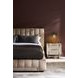 Well Balanced Ecru Velvet Upholstered King Panel Bed