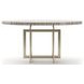 Wish You Were Here Sandstone and Whisper of Gold 60" Round Dining Table