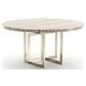 Wish You Were Here Sandstone and Whisper of Gold 60" Round Dining Table