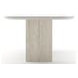 Overlap Latte and Travertine 112" Rectangular Dining Table