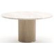 Rhythm Sun Drenched Oak and Travertine 58" Round Dining Table
