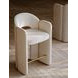 Overlap Ivory Upholstered Barstool