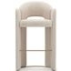 Overlap Ivory Upholstered Barstool