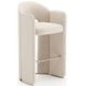 Overlap Ivory Upholstered Barstool