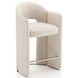 Overlap Ivory Upholstered Counter Height Stool