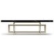 Wish You Were Here Black Marble and Whisper of Gold 60" Rectangular Cocktail Table