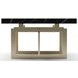Wish You Were Here Black Marble and Whisper of Gold 60" Rectangular Cocktail Table