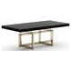 Wish You Were Here Black Marble and Whisper of Gold 48" Rectangular Cocktail Table