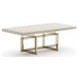 Wish You Were Here Sandstone and Whisper of Gold 48" Rectangular Cocktail Table