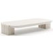 Overlap Latte and Travertine Rectangular Cocktail Table