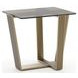 Counter Balance Brushed Gold and Smoked Bronze Glass Top Occasional Table Set