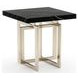 Wish You Were Here Black Marble and Whisper of Gold Square Side Table