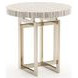 Wish You Were Here Sandstone and Whisper of Gold Round Side Table