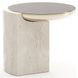 Overlap Latte and Travertine Rectangular Occasional Table Set