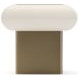Seta Ivory Craze and Brushed Gold Square Glass Top Occasional Table Set