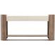 Fleur Porcini and Travertine 2 Drawer Console Table
