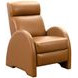 Clair Pretty G Yellow Brown Leather Push Thru The Arms Recliner