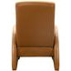 Clair Pretty G Yellow Brown Leather Push Thru The Arms Recliner