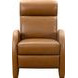 Clair Pretty G Yellow Brown Leather Push Thru The Arms Recliner