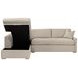 Clara Gray 112" Slim Arm Sleeper Queen LAF Sectional