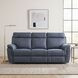 Clifton Blue Double Reclining Sofa With Drop Down Cup Holders