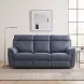 Clifton Blue 85" Double Reclining Sofa With Drop Down Cup Holders