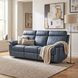 Clifton Blue Double Reclining Sofa With Drop Down Cup Holders