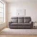 Clifton Gray Double 85" Reclining Sofa With Drop Down Cup Holders
