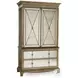 Sanctuary Silver Greige With Amber Glaze Armoire