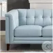 Elric Spa Blue Top Grain Leather Sofa