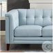 Elric Spa Blue Leather 84" Sofa