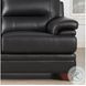 Calizor Black Top Grain Leather Living Room Set