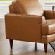 Ada Cognac Brown Leather Upholstered Lounge Chair