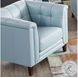 Elric Spa Blue Leather Living Room Set