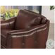 Bexley Caramel Leather Upholstered Accent Chair with Nailhead Trim