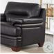 Calizor Black Leather Upholstered Lounge Chair