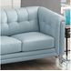 Elric Spa Blue Top Grain Leather Sofa