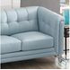 Elric Spa Blue Leather 84" Sofa