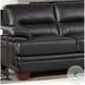 Calizor Black Top Grain Leather Living Room Set