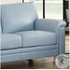 Wendover Spa Blue Leather 84" Sofa