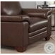 Ironvale Chestnut Leather Upholstered Accent Chair