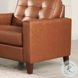 Cassian Nutmeg Leather Upholstered Accent Chair