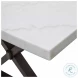 Landon White Marble And Dark Espresso Dining Table