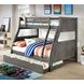 Hoople Gray Twin Over Full Bunk Bed