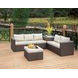 Davina Brown and Beige 3 Piece 104" Outdoor Patio Set with Storage