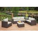 Davina Brown and Beige 3 Piece 104" Outdoor Patio Set with Storage