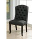 Sania Antique Black and Gray Upholstered Wingback Chair Set of 2