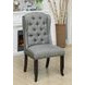 Sania Antique Black and Light Gray Upholstered Wingback Chair Set of 2