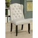 Sania Antique Black and Beige Upholstered Wingback Chair Set of 2