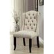 Sania Antique Black and Beige Upholstered Wingback Chair Set of 2